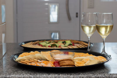 Close-up of food on table