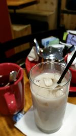 Close-up of drink on table