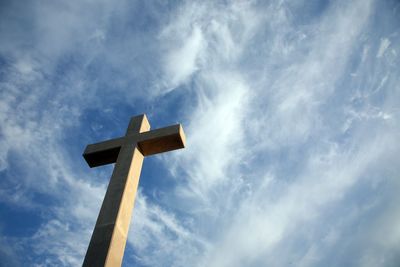 Cross on the hill above dubrovnik, croatia