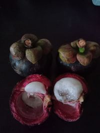 High angle view of fruits on table