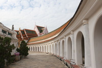 Exterior of historic building against sky