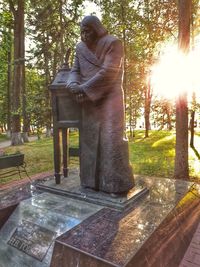 Statue in park