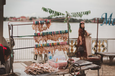 View of market stall for sale