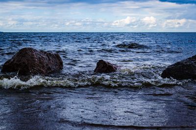 Scenic view of sea against sky