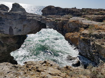 Rocks on sea shore