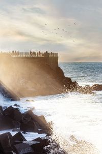 Scenic view of sea against sky