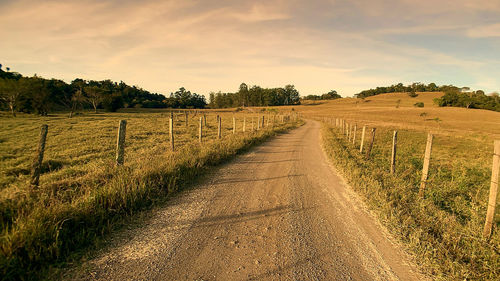 Gravel road at twilight