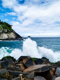 Scenic view of sea against sky