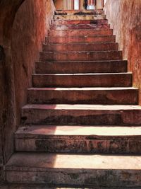 Low angle view of staircase in building