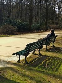People sitting on bench