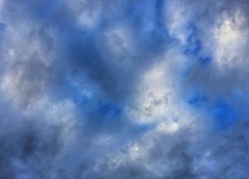 Low angle view of cloudy sky