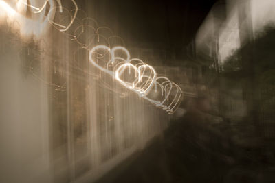 Light trails at night