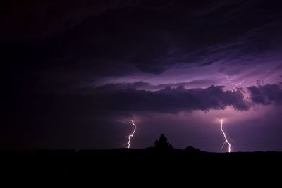 Storm clouds over landscape