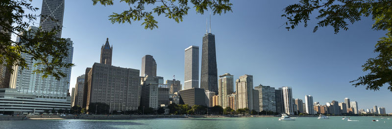 Panoramic view of buildings against sky