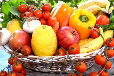 Close-up of apples in basket