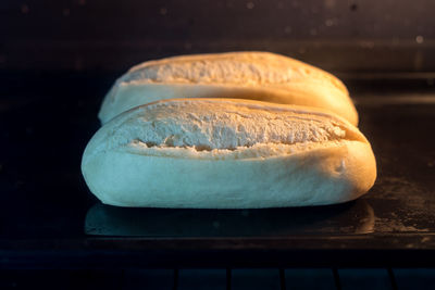 Close-up of bread on table at store