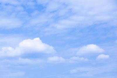 Low angle view of clouds in blue sky