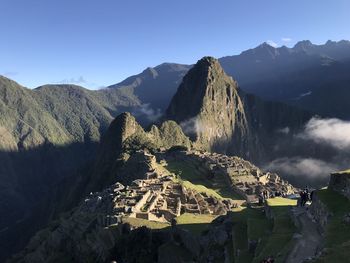 Panoramic view of mountains against sky