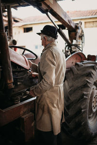 Man working at construction site