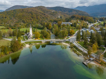 Lake bohinj is the largest natural lake in slovenia.the glacier cave is located in the bohinj valley