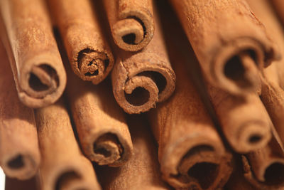 Full frame shot of cinnamon sticks