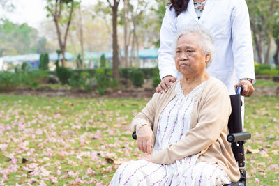 Women sitting in park