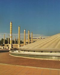 Built structure against clear blue sky