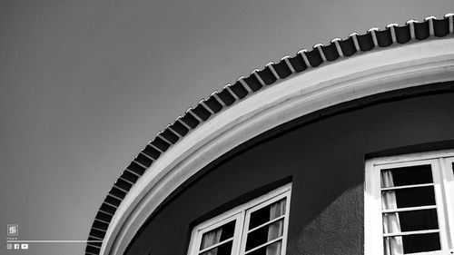 Low angle view of building against clear sky