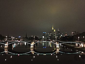 Illuminated cityscape at night