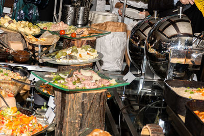 Food on table in restaurant