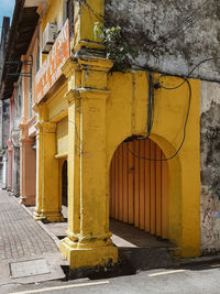 Entrance of building