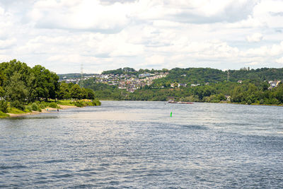 Scenic view of river against sky