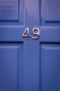 Close-up of closed door of building