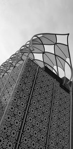 Low angle view of staircase against sky