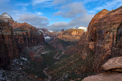 Rock formations on mountain