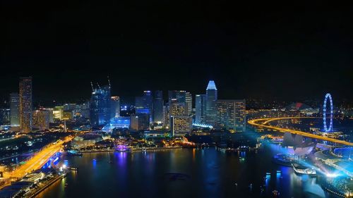 Hong kong victoria harbor at night
