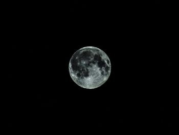 Low angle view of moon in sky