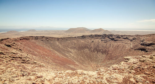 Scenic view of desert against sky