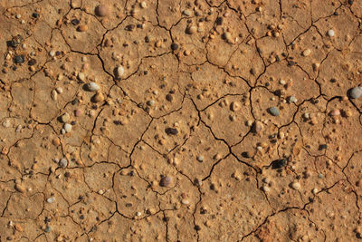 Full frame shot of cracked land