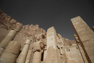 Low angle view of temple against sky
