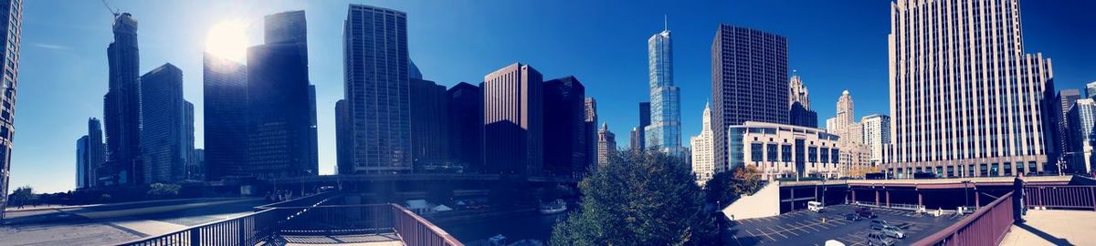 Panoramic view of modern buildings in city