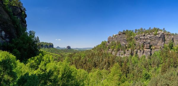 Scenic view of landscape against clear sky