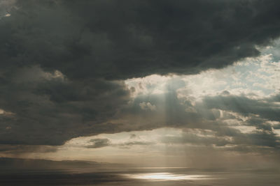 Storm clouds over sea