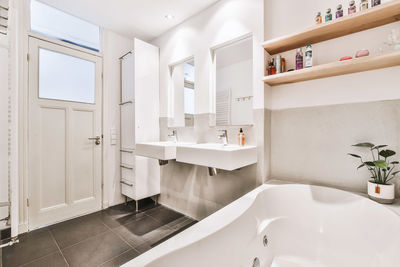 Interior of modern bathroom