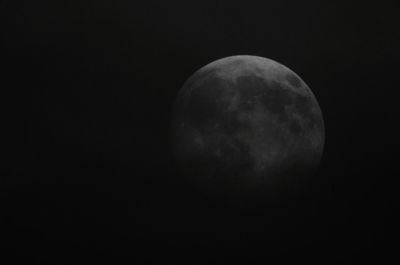 Low angle view of moon at night