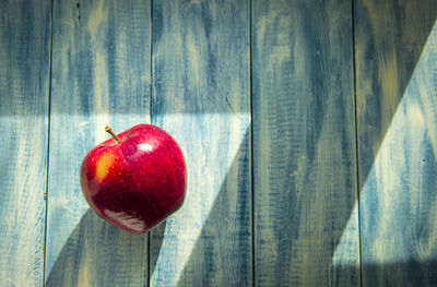 Close-up of apple hanging on tree