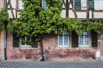 Exterior of old building in france