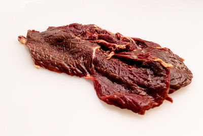 Close-up of food on white background