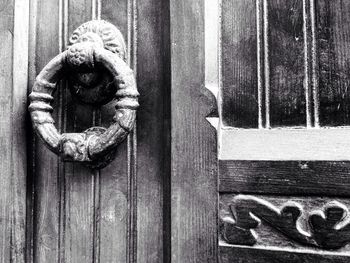 Close-up of old wooden door