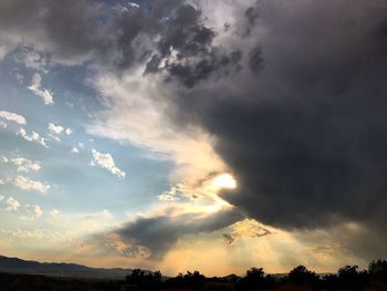 Low angle view of storm clouds in sky